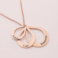 Colar gotas do amor Personalizável - Grave o nome da sua família - Em aço inoxidável - Promoção especial 50% + Frete grátis!