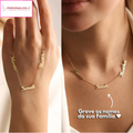 Colar Amor Eterno Personalizável - Minha Família - Corte a Laser - Banhado a ouro