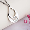 Colar gotas do amor Personalizável - Grave o nome da sua família - Em aço inoxidável - Promoção especial 50% + Frete grátis!