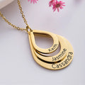 Colar gotas do amor Personalizável - Grave o nome da sua família - Em aço inoxidável - Promoção especial 50% + Frete grátis!
