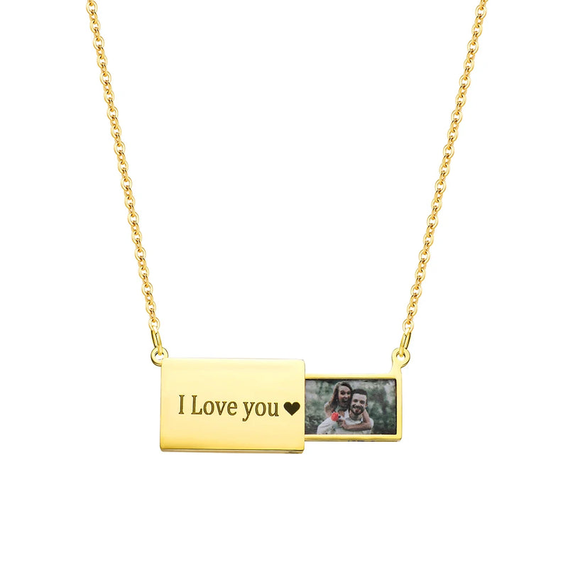 Colar Carta de Amor - Sua foto Eternizada