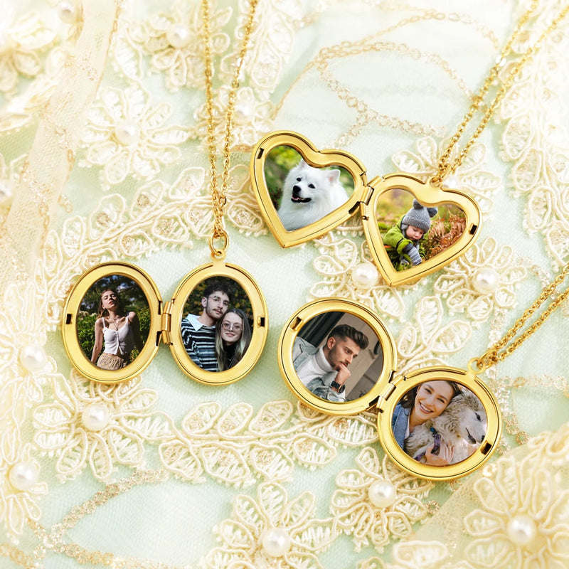 Colar lembrança de amor com nome e foto gravada Personalizável