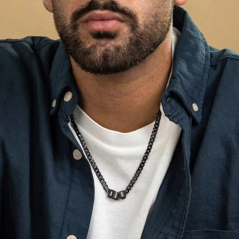 Colar masculino personalizado Personalizável com nomes