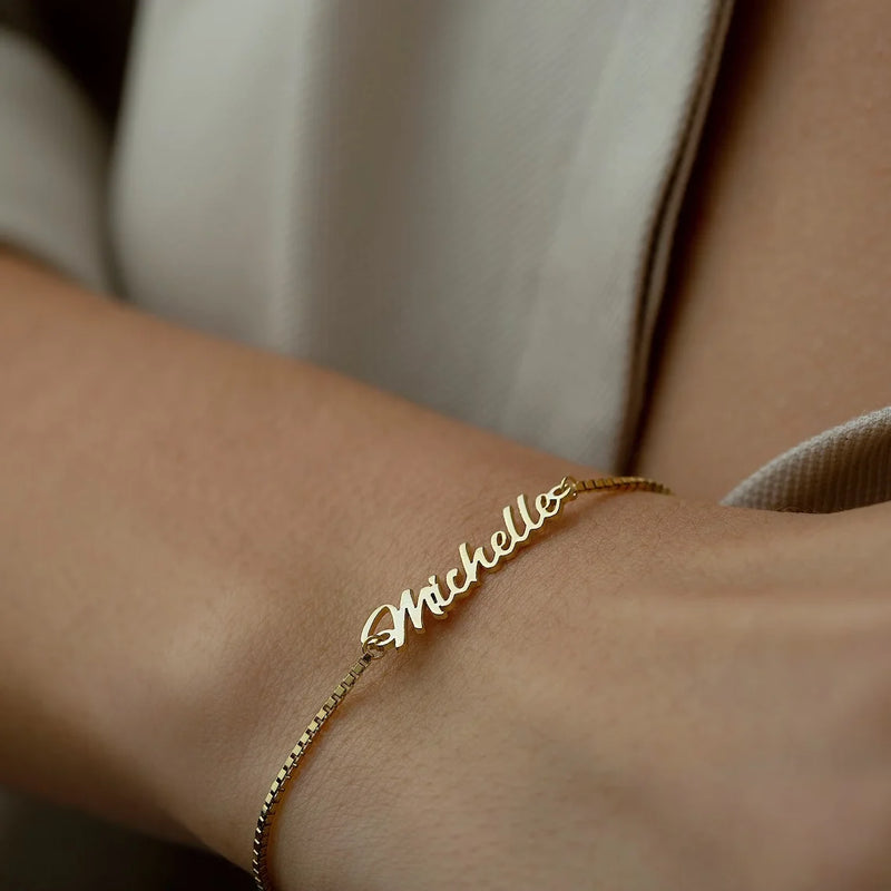 Pulseira com nome personalizada - Em aço inoxidável - Promoção especial!