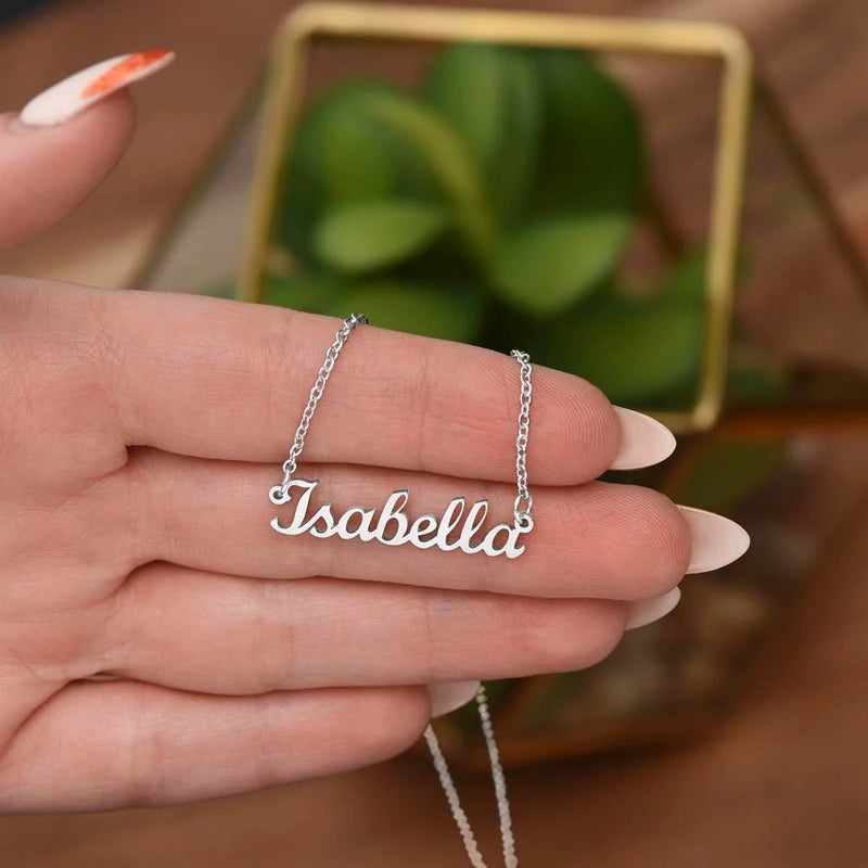 Colar com nome personalizado - Em aço inoxidável - Promoção especial hoje!