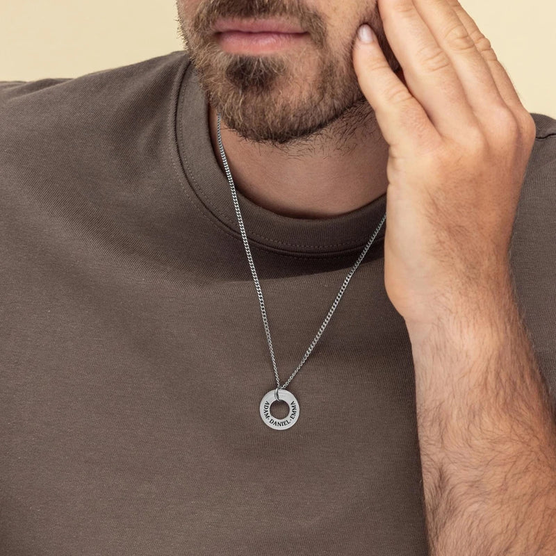 Colar masculino personalizado com letras ROMANAS  - PROMOÇÃO DIA DOS PAIS