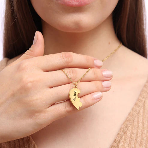 Colar Minhas Metades | Personalizável - Gravação a Laser - Oferta Especial de Natal!!