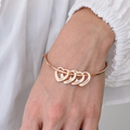Pulseira Coração de Mãe Personalizável - Grave os Nomes de quem você ama | Gravação a Laser