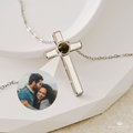 Colar com foto projetada Personalizável - Grave uma foto dentro do colar - em aço inoxidável