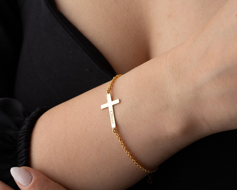 Pulseira Fé infinita personalizada com nome - Em aço inoxidável