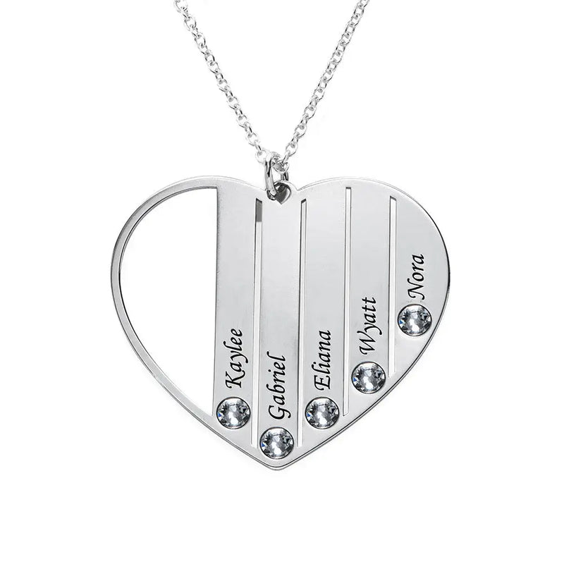 Colar Melhor Mãe do mundo - Em Prata Premium - Com nomes gravados a Laser